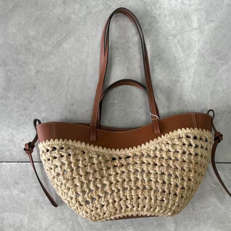 ยี่ห้อ Hollow ทอกระเป๋าชายหาด  - Crochet Bag Raffia บทวิจารณ์และราคา