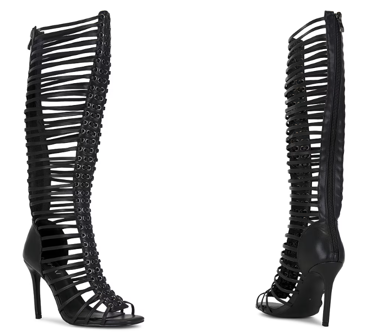 รองเท้าส้นเข็มแบบรัดข้อเท้าสีด - Sandal Strappy Heeled บทวิจารณ์และราคา