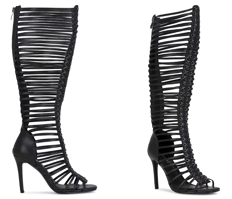 รองเท้าส้นเข็มแบบรัดข้อเท้าสีด - Sandal Strappy Heeled บทวิจารณ์และราคา