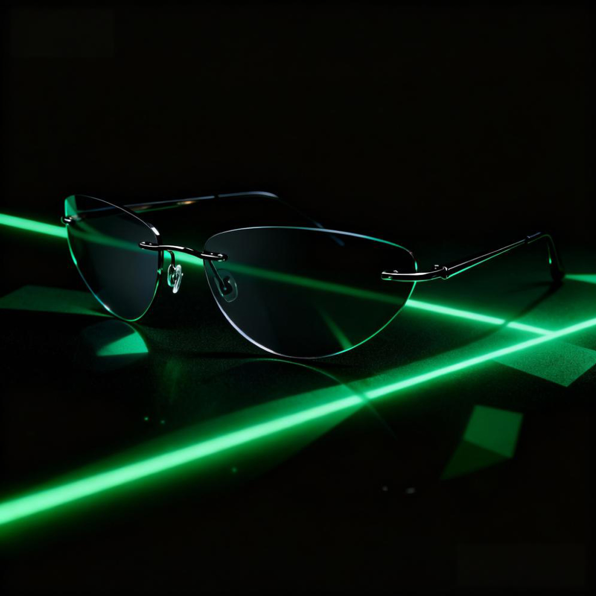 แว่นกันแดดแฟชั่นไร้กรอบ ทรงแคท - Sunglasses Cat Eye บทวิจารณ์และราคา