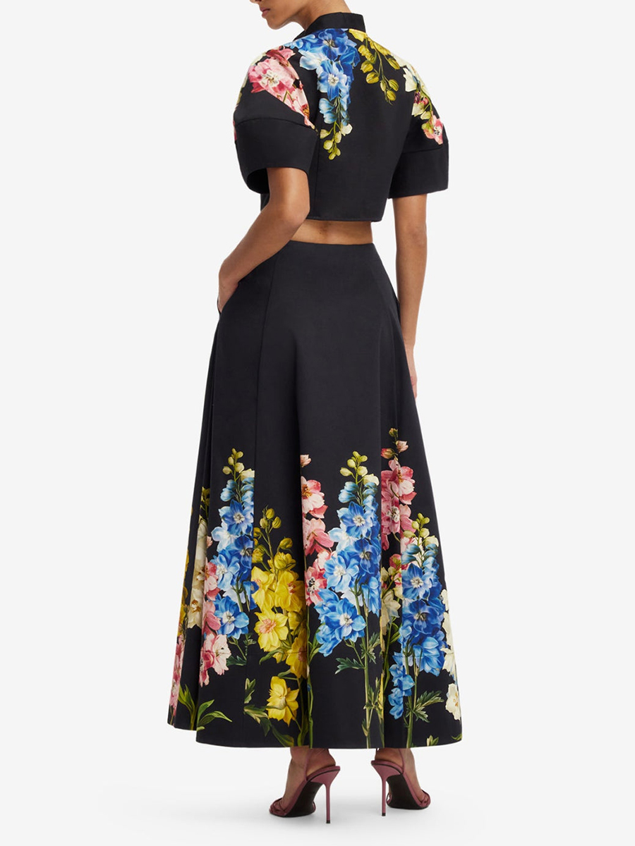 ชุดเซ็ตสองชิ้นลายดอกไม้สุดหรูส - Midi Skirt Floral บทวิจารณ์และราคา